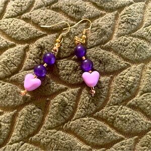 Purple heart earrings Sabrina Carpenter inspired